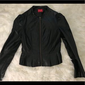 Elle Faux Leather Zip Up Jacket size medium